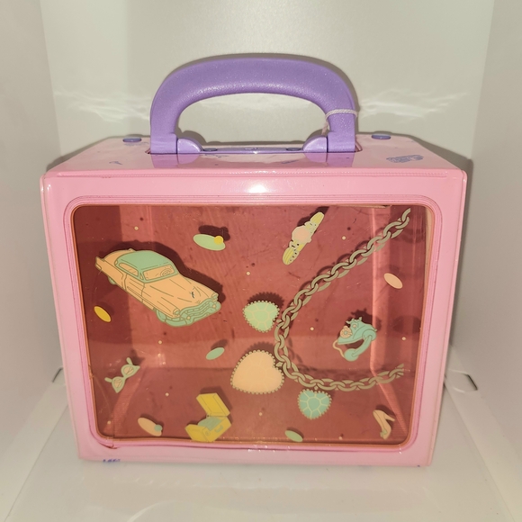 Sanrio Other - RARE Vintage 1988 Sanrio "classic 50s" themed vinyl storage case pink